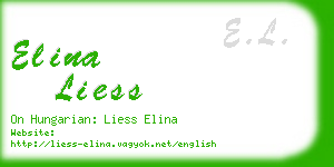 elina liess business card